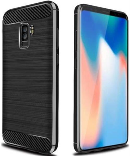 Grote foto samsung s9 plus geborsteld rugged tpu case ultimate drop proof siliconen case carbon fiber look telecommunicatie mobieltjes