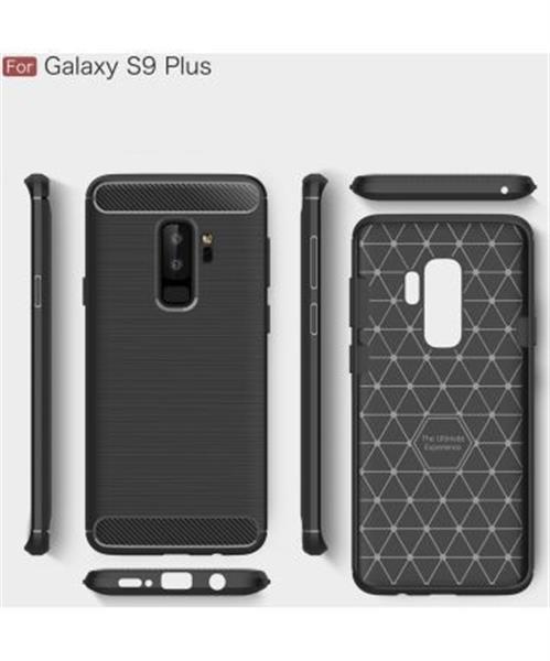 Grote foto samsung s9 plus geborsteld rugged tpu case ultimate drop proof siliconen case carbon fiber look telecommunicatie mobieltjes