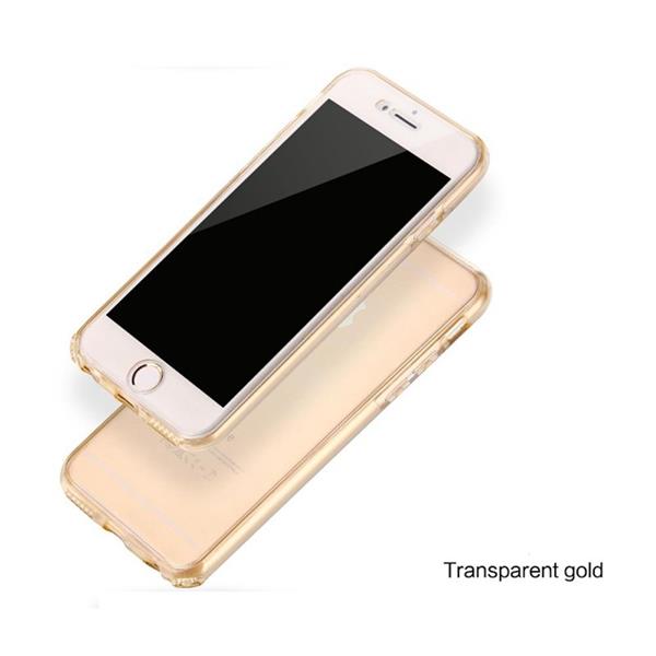 Grote foto iphone 7 plus dual tpu case 360 graden cover 2 in 1 transparant goud telecommunicatie mobieltjes