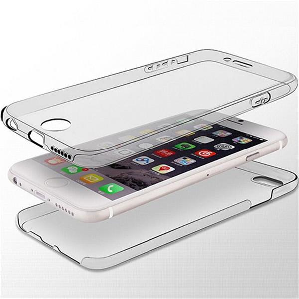 Grote foto iphone 7 plus dual tpu case 360 graden cover 2 in 1 transparant rose gold telecommunicatie mobieltjes