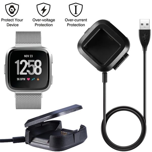 Grote foto usb oplaadkabel dock adapter fitbit versa docking lader olesit stekker 5v 2a adapter 10w kleding dames horloges