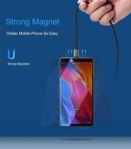 Grote foto drphone icon series qualcomm 3.0 magnetische lightning 8 pin oplaadkabel datakabel sterkste m telecommunicatie opladers en autoladers