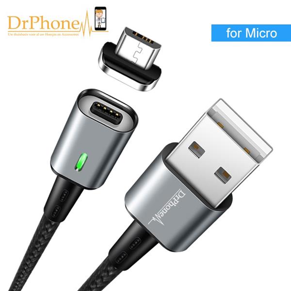 Grote foto drphone icon series qualcomm 3.0 magnetische micro usb oplaadkabel datakabel micro usb sterkst telecommunicatie opladers en autoladers