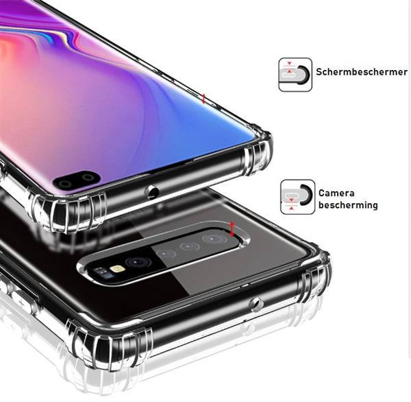 Grote foto drphone galaxy s10e tpu hoesje siliconen shock bumper case backcover met verstevigde randen voor telecommunicatie mobieltjes