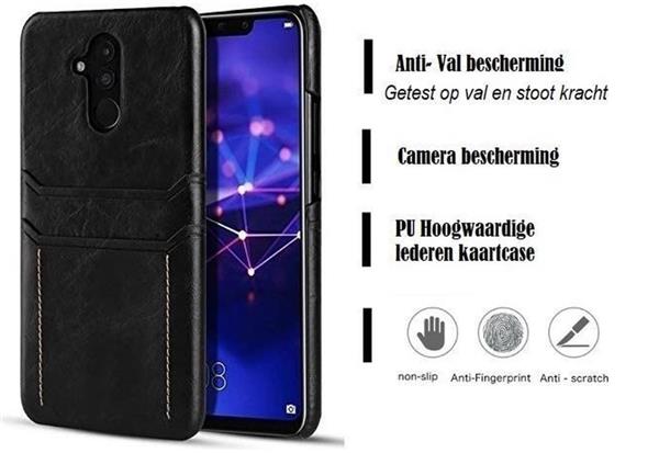 Grote foto drphone huawei mate 20 lite luxe kaarthouder case premium pu lederen backcover zwart telecommunicatie mobieltjes