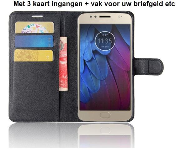 Grote foto drphone moto g5s flipcover bookcase luxe booktype pu lederen portemonnee case wallet case met telecommunicatie mobieltjes