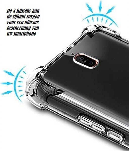 Grote foto drphone nokia 2.1 tpu hoesje siliconen shock bumper case backcover met verstevigde randen voor ex telecommunicatie mobieltjes