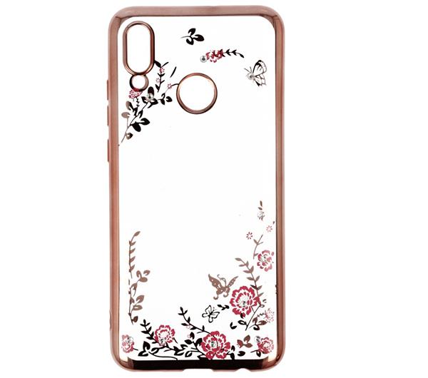 Grote foto drphone p smart 2019 honor 10 lite flower bloemen case diamant crystal tpu hoesje rosegold telecommunicatie mobieltjes