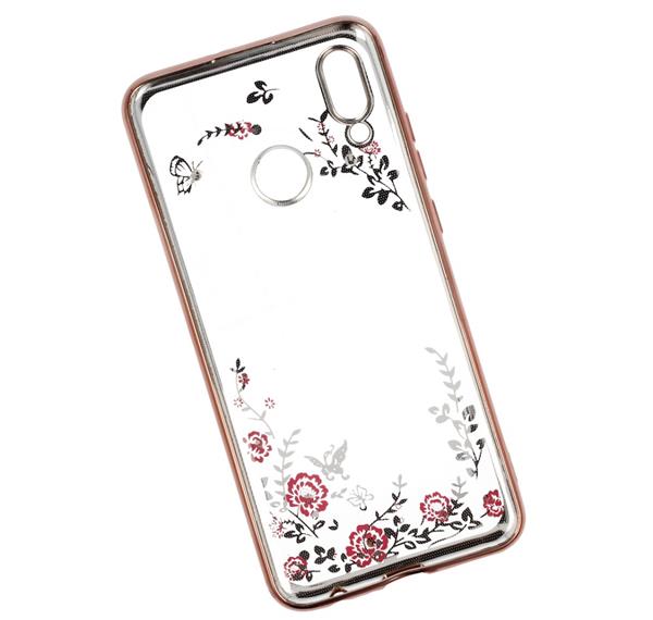 Grote foto drphone p smart 2019 honor 10 lite flower bloemen case diamant crystal tpu hoesje rosegold telecommunicatie mobieltjes