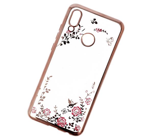 Grote foto drphone p smart 2019 honor 10 lite flower bloemen case diamant crystal tpu hoesje rosegold telecommunicatie mobieltjes