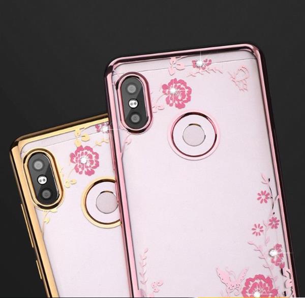 Grote foto drphone p smart 2019 honor 10 lite flower bloemen case diamant crystal tpu hoesje rosegold telecommunicatie mobieltjes