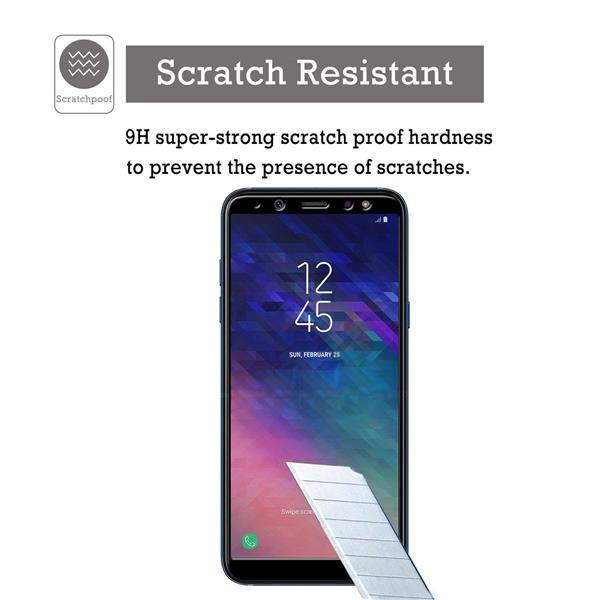 Grote foto drphone samsung a6 2018 glas 4d volledige glazen dekking full coverage curved edge frame tempered gl telecommunicatie mobieltjes