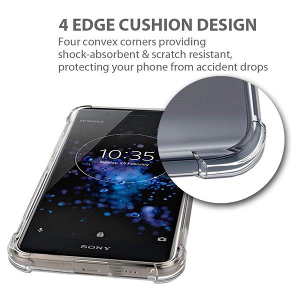 Grote foto drphone xz3 tpu hoesje siliconen bumper case met verstevigde randen transparant telecommunicatie mobieltjes