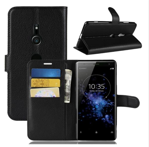 Grote foto drphone xperia xz3 flipcover bookcase luxe booktype pu lederen portemonnee case wallet case me telecommunicatie mobieltjes