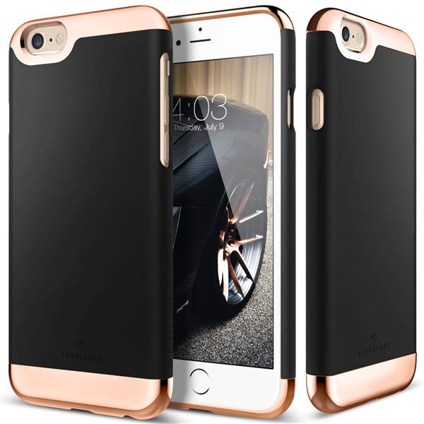 Grote foto caseology savoy series iphone 6s plus 6 plus black tempered glass screenprotector telecommunicatie mobieltjes