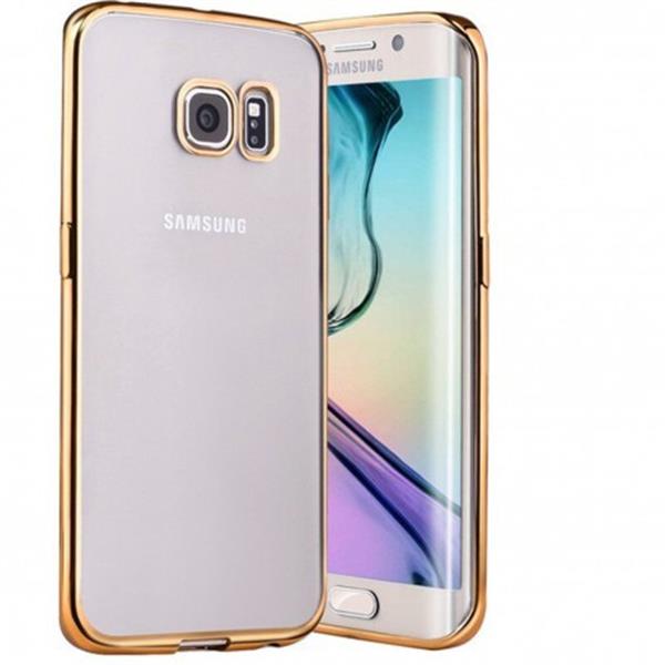 Grote foto samsung s7 edge hoesje tpu electro shine case goud autolader telecommunicatie mobieltjes