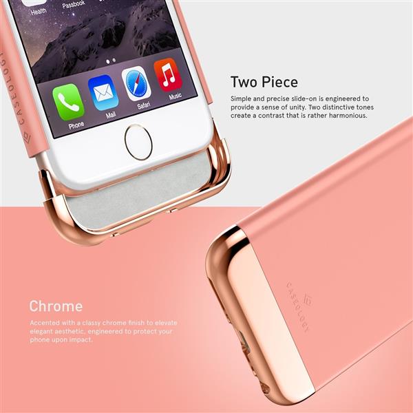 Grote foto caseology savoy series iphone 6s plus 6 plus pink tempered glass screenprotector telecommunicatie mobieltjes