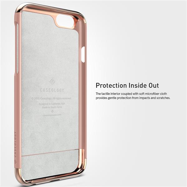 Grote foto caseology savoy series iphone 6s plus 6 plus pink tempered glass screenprotector telecommunicatie mobieltjes