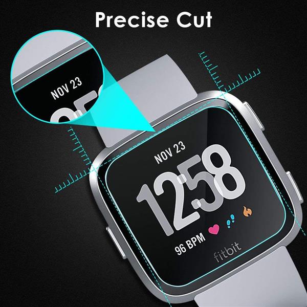 Grote foto drphone fitbit versa glas screenprotector tempered glass glazen gehard transparant 9h 2.5d scre telecommunicatie mobieltjes