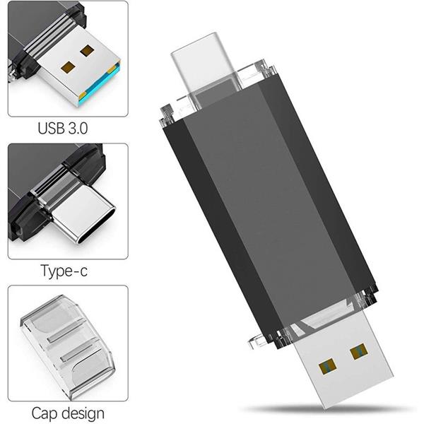 Grote foto drphone ultradrive 256gb 3 in 1 flashdrive usb c micro usb usb 3.0 otg usb stick gesc computers en software overige computers en software