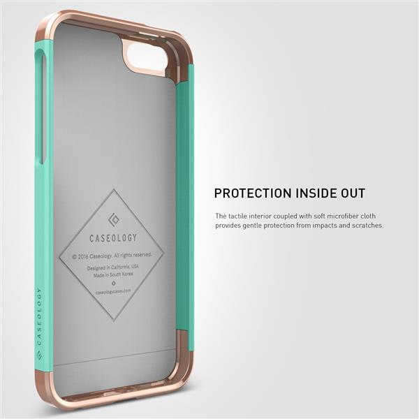 Grote foto caseology savoy series iphone se 5s 5 turquiose mint screenprotector telecommunicatie mobieltjes