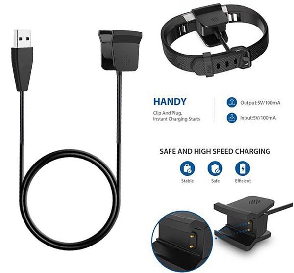 Grote foto drphone alta hr usb oplaadkabel adapter voor fitbit alta hr met bescherming kleding dames horloges