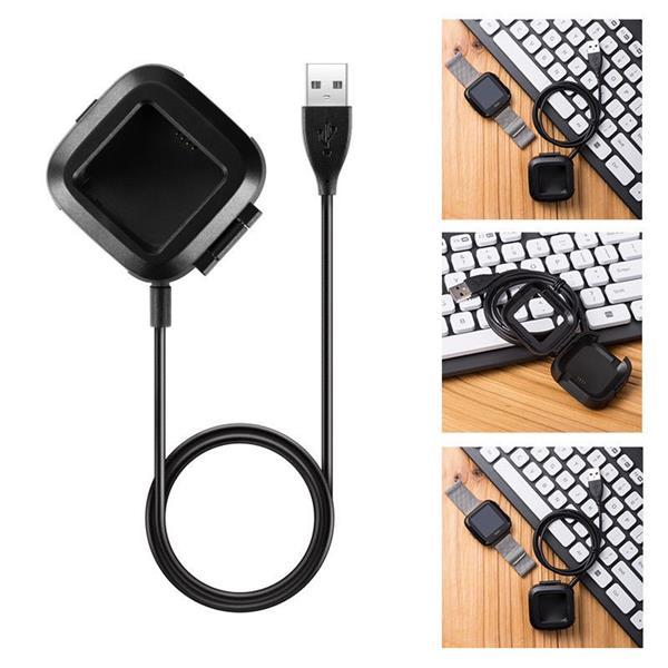 Grote foto drphone kabel usb oplaadkabel adapter dock geschikt voor fitbit versa 1 lader laadkabel 55cm kleding dames horloges