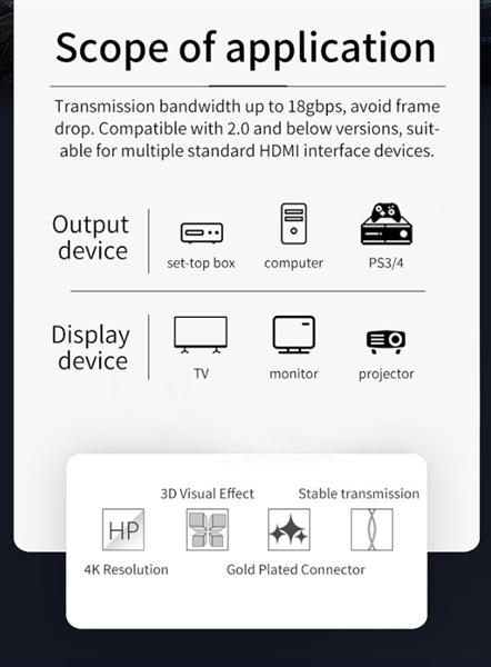 Grote foto drphone hi speed pro hdmi naar hdmi kabel 2.0 gouden connectoren 5 meter audio video 18gb telecommunicatie opladers en autoladers