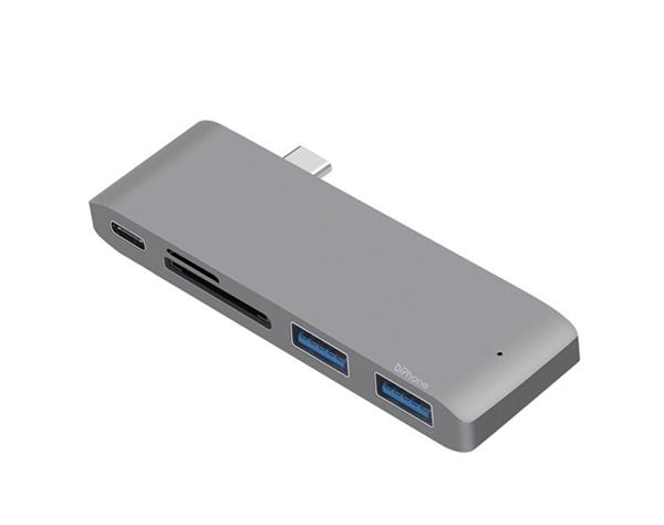 Grote foto drphone th2 5 in 1 aluminium usb c type c hub sd micro sd kaart 2 usb 3.0 poorten usb type c computers en software overige computers en software