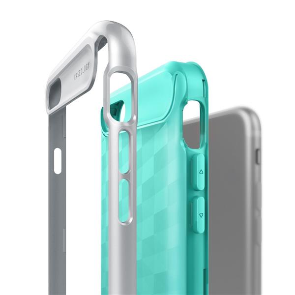 Grote foto caseology parallax series shock proof grip case iphone 8 7 turquiose mint screenprotector telecommunicatie mobieltjes