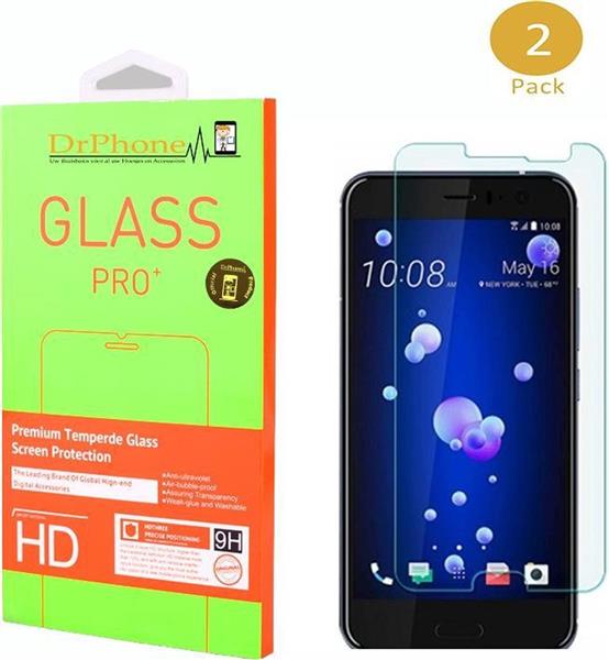 Grote foto drphone 2 x htc u11 glas glazen screen protector tempered glass 2.5d 9h 0.26mm telecommunicatie mobieltjes