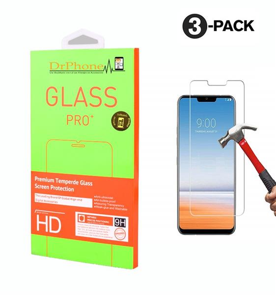 Grote foto drphone 3x lg g7 thinq glas glazen screen protector tempered glass 2.5d 9h 0.26mm telecommunicatie mobieltjes