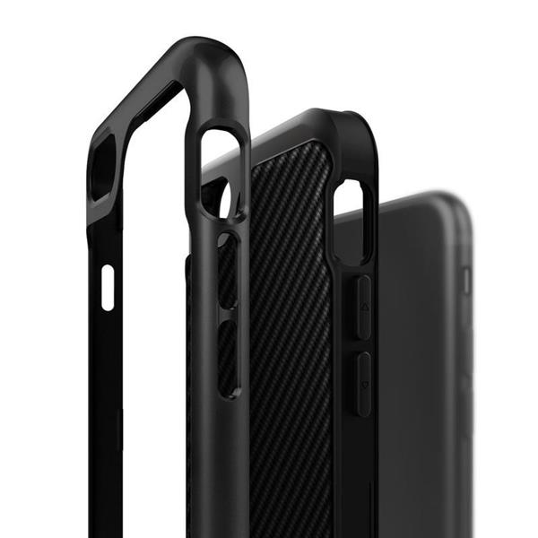 Grote foto caseology envoy series iphone 8 7 matte carbon fiber black iphone screenprotector hd telecommunicatie mobieltjes