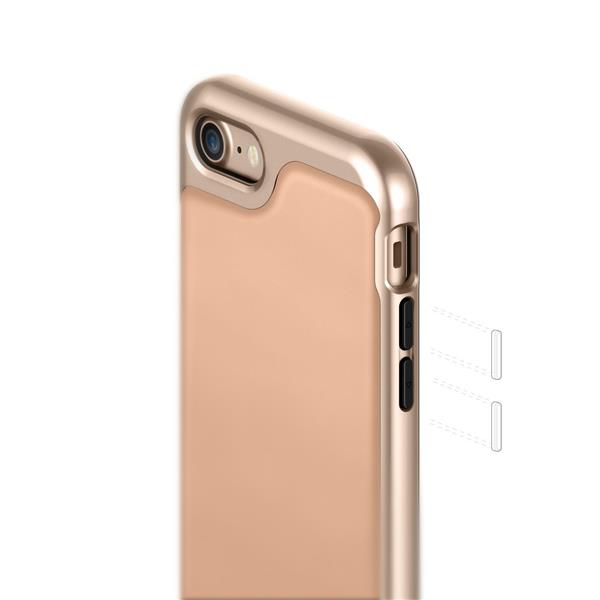 Grote foto caseology envoy series iphone 8 7 leather beige iphone screenprotector hd telecommunicatie mobieltjes