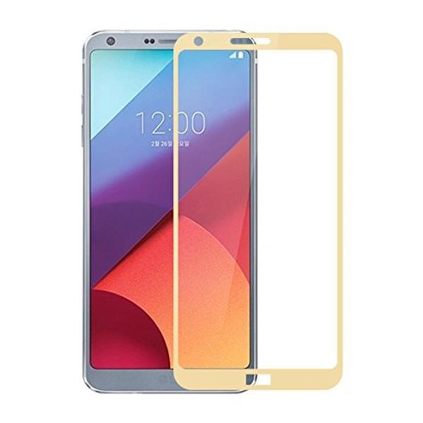 Grote foto drphone lg g6 glas 4d volledige glazen dekking full coverage curved edge frame tempered glass goud telecommunicatie mobieltjes