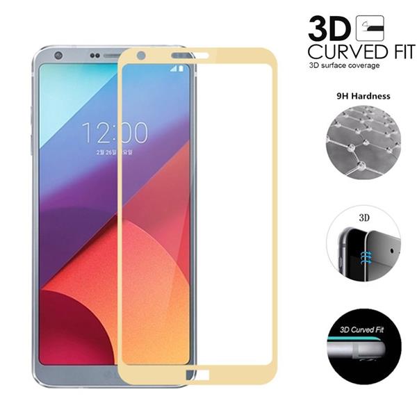 Grote foto drphone lg g6 glas 4d volledige glazen dekking full coverage curved edge frame tempered glass goud telecommunicatie mobieltjes