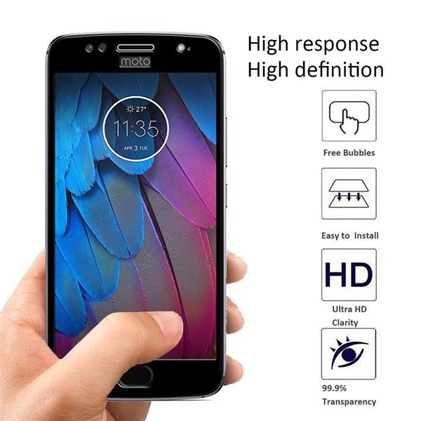 Grote foto drphone moto g5s glas 4d volledige glazen dekking full coverage curved edge frame tempered glass zwa telecommunicatie mobieltjes