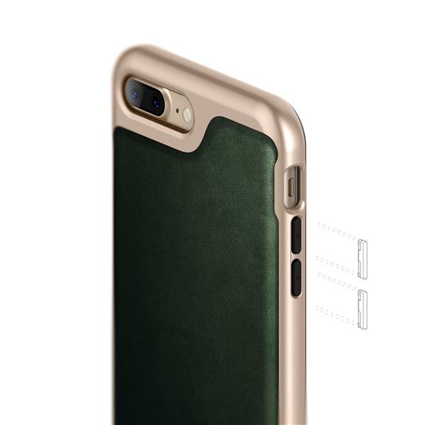 Grote foto caseology envoy series iphone 8 7 plus leather green iphone screenprotector hd telecommunicatie mobieltjes