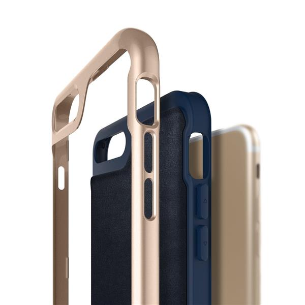 Grote foto caseology envoy series iphone 8 7 plus leather navy blue iphone screenprotector hd telecommunicatie mobieltjes