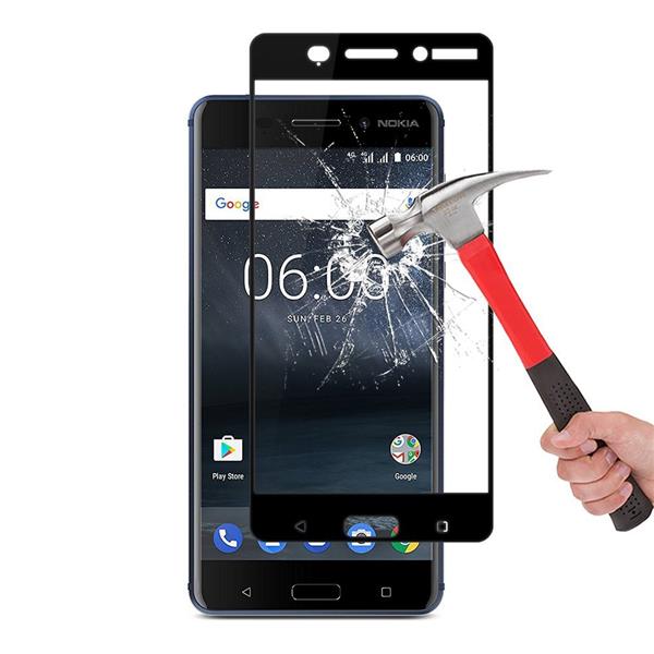 Grote foto drphone nokia 6 glas 4d volledige glazen dekking full coverage curved edge frame tempered glass zwar telecommunicatie mobieltjes