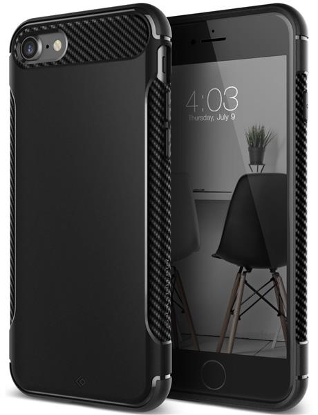 Grote foto caseology vault series shock proof grip case iphone 8 7 black screenprotector telecommunicatie mobieltjes