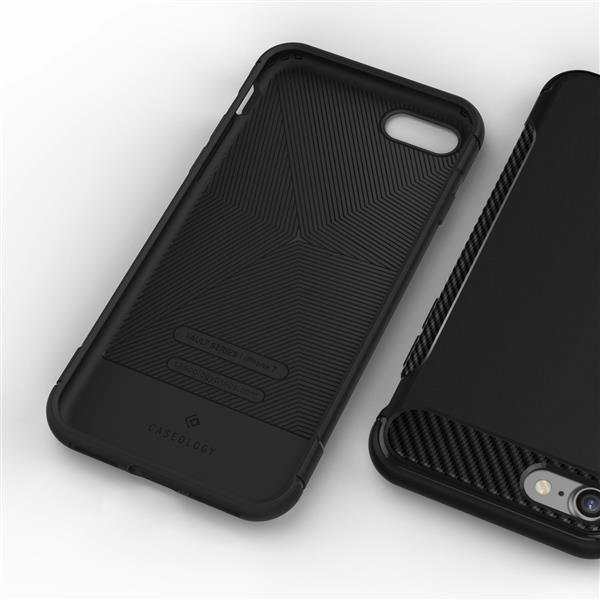 Grote foto caseology titan series shock proof grip case iphone 8 7 black screenprotector telecommunicatie mobieltjes