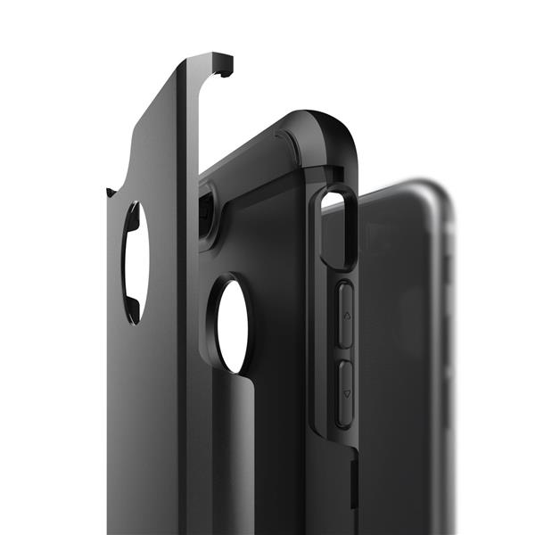 Grote foto caseology titan series shock proof grip case iphone 8 7 black screenprotector telecommunicatie mobieltjes