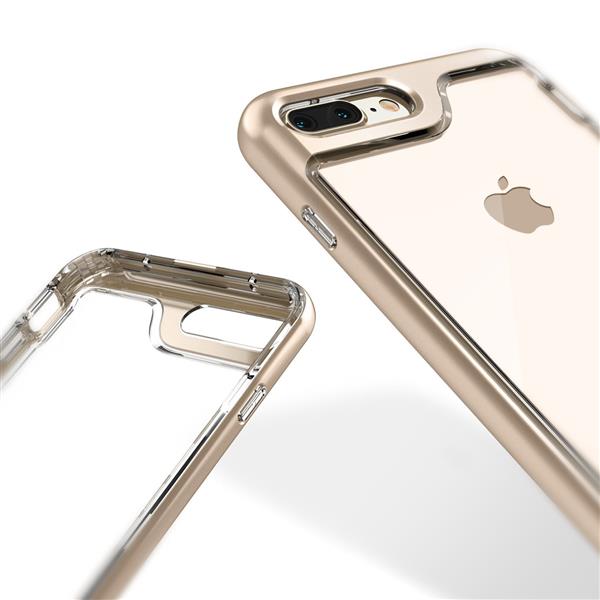 Grote foto caseology skyfall series shock proof grip case iphone 8 7 plus gold screenprotector telecommunicatie mobieltjes