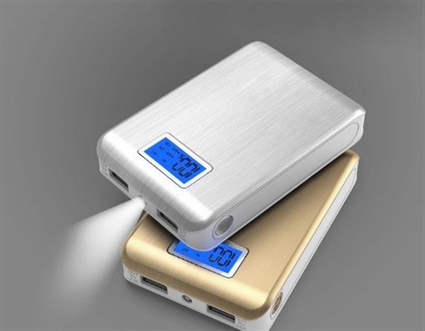 Grote foto 100 10400 mah powerbank met led indicatie led lamp luxurious goud telecommunicatie opladers en autoladers