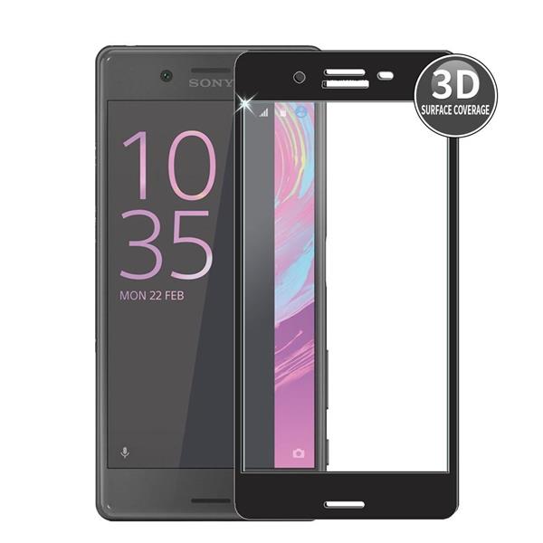 Grote foto drphone sony x glas 4d volledige glazen dekking full coverage curved edge frame tempered glass zwart telecommunicatie mobieltjes