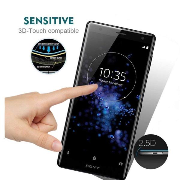 Grote foto drphone sony xz2 premium glas 4d volledige glazen dekking full coverage curved edge frame tempered telecommunicatie mobieltjes