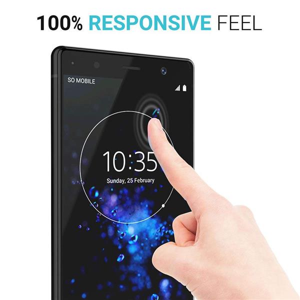 Grote foto drphone sony xz2 premium glas 4d volledige glazen dekking full coverage curved edge frame tempered telecommunicatie mobieltjes