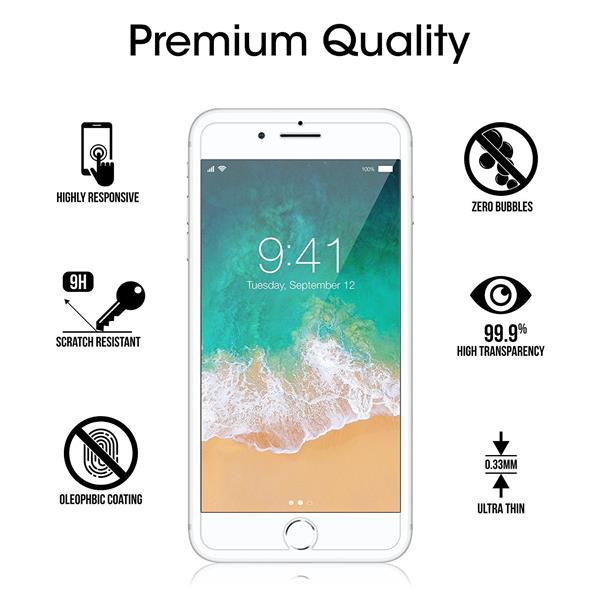 Grote foto drphone iphone 7 plus iphone 8 plus glas glazen screen protector tempered glass 2.5d 9h 0.26m telecommunicatie mobieltjes