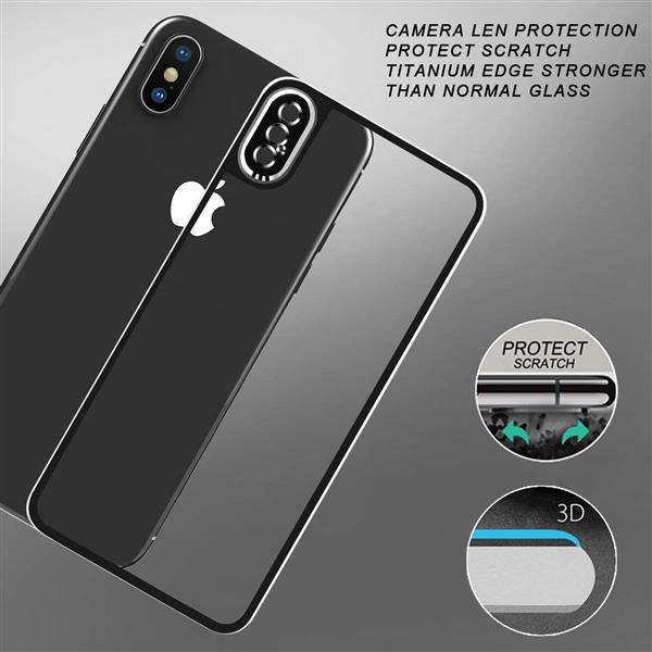 Grote foto drphone iphone x xs back glas 4d volledige achterkant glazen dekking full coverage curved edge fra telecommunicatie mobieltjes